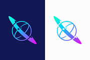 Planet Saturn Logo Global Tech, a Branding & Logo Template by Signatoro (Thumbnail 1 of 4)