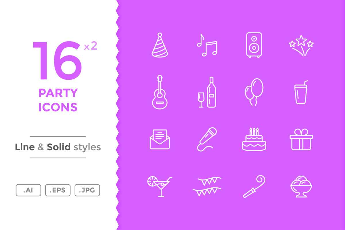 Party Icons, a Solid Icon by filborg (Photo 1 of 2)