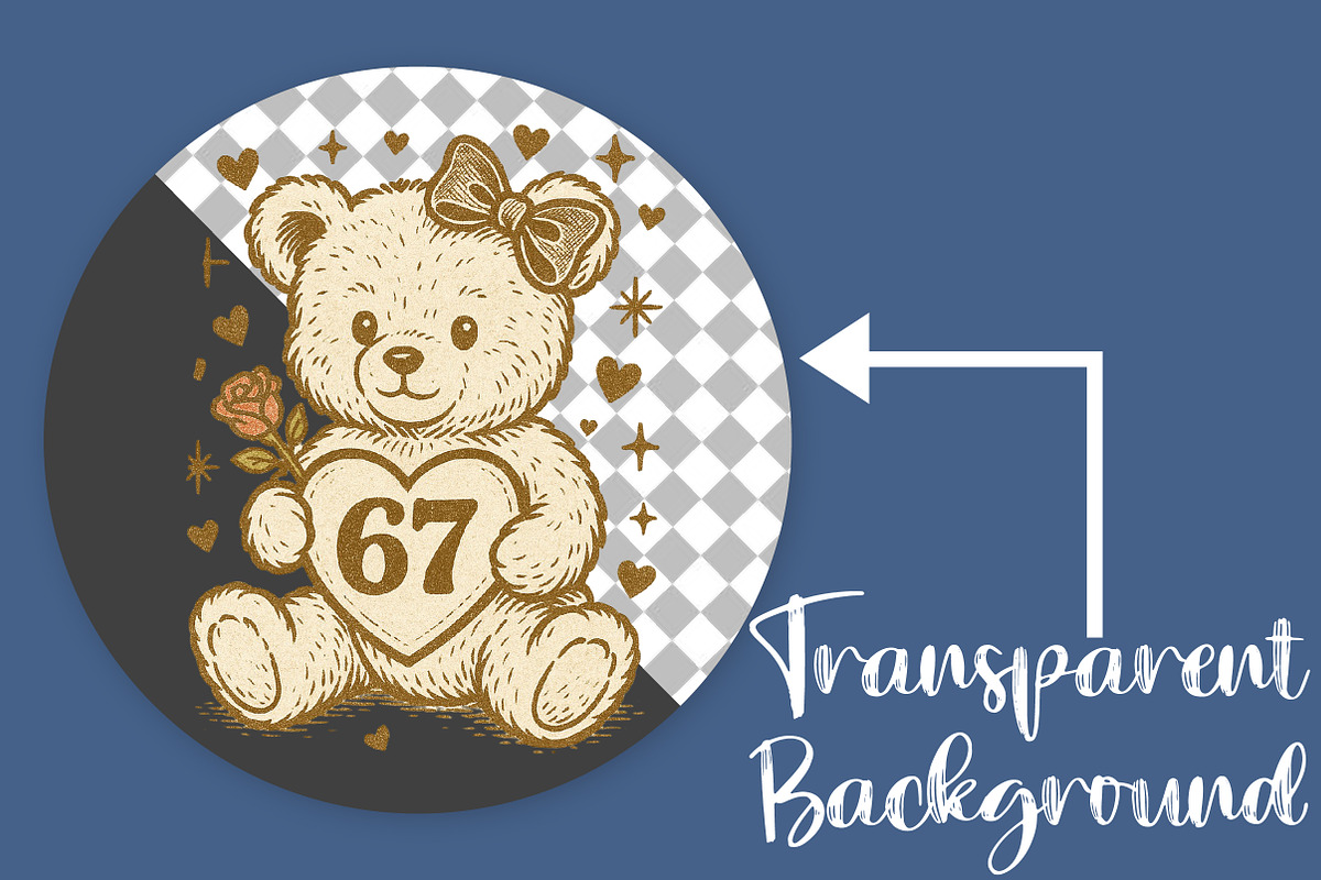 67 Valentines Teddy Png, Valentine, an Illustration by Canvas Craft (Photo 2 of 7)