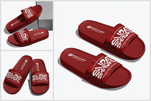 Slide Sandals Mockup, a Household Mockup by Unerispace