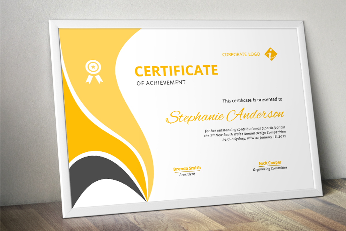 Modern corporate docx certicicate, a Stationery Template by Inkpower (Photo 3 of 6)