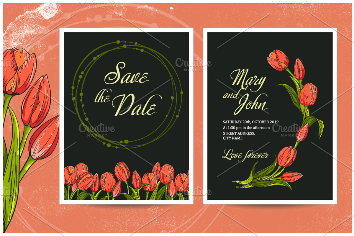 Wedding invitation cards, a Card Template by Aglia ART (Photo 2 of 4)
