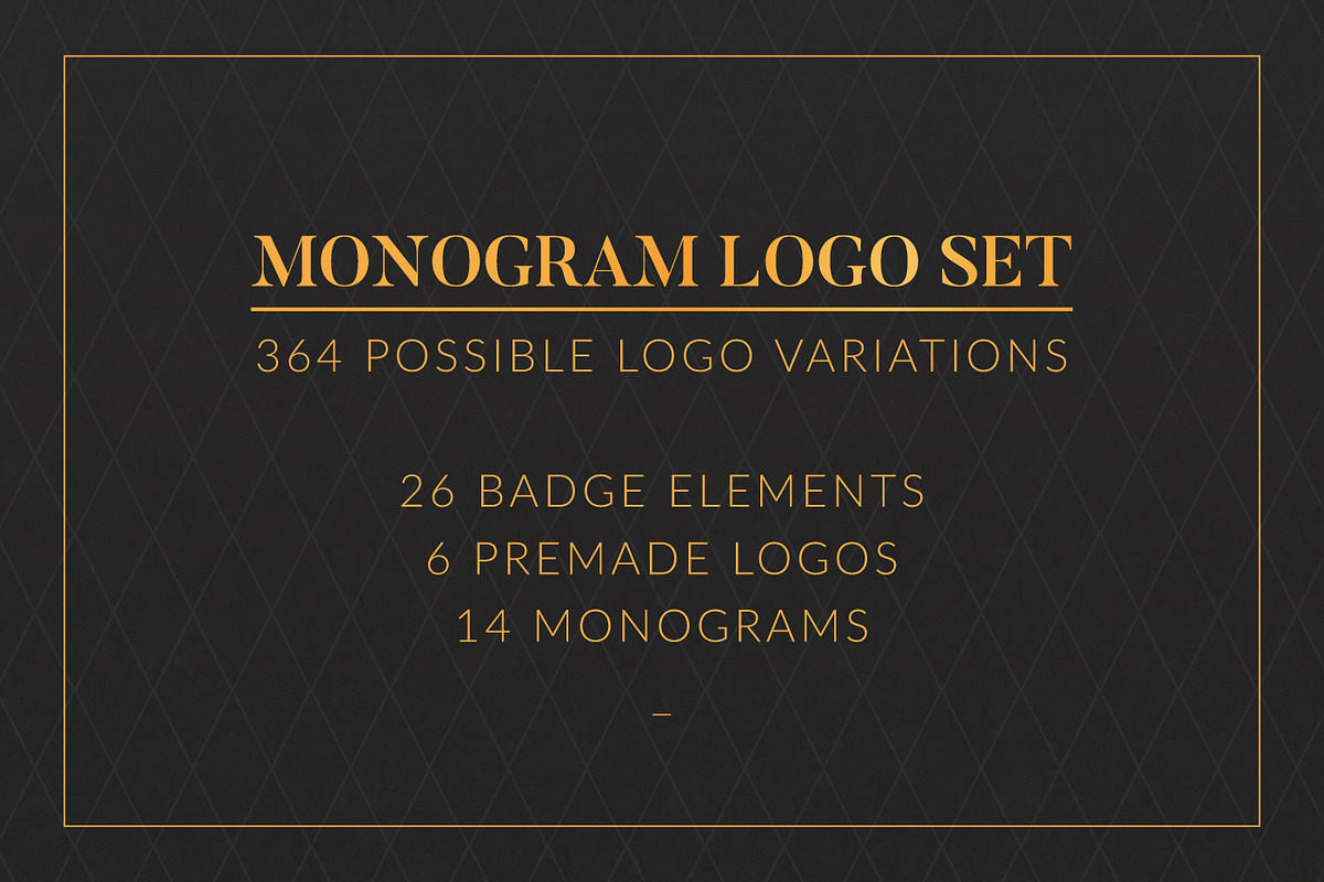 Monogram logo set, a Branding & Logo Template by Anchors_and_Curves (Photo 1 of 5)