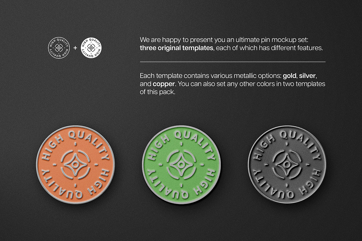 Enamel Pin Mockup, a Product Mockup by pixelbuddha.net (Photo 2 of 11)