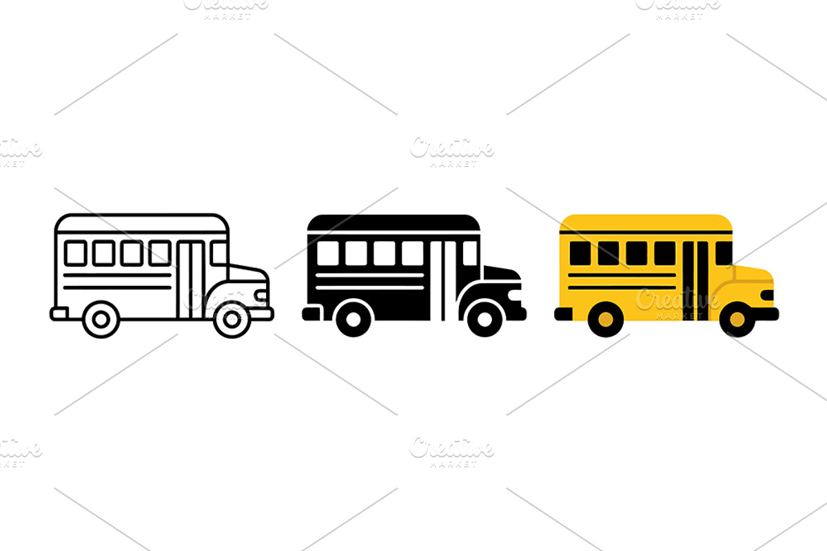School Bus Vector Design, a Solid Icon by Artonix (Photo 2 of 2)