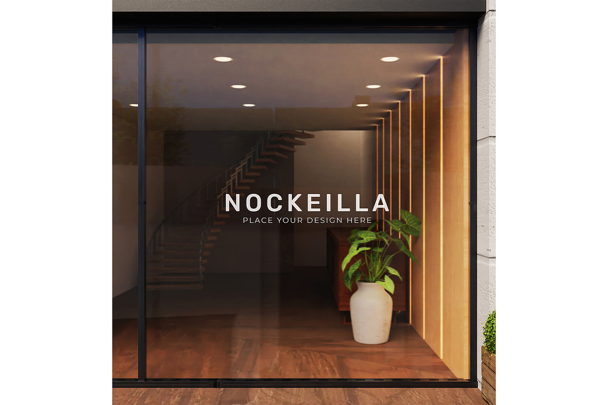 Window glass storefront logo mockup, a Product Mockup by Mockthethics. (Photo 6 of 13)