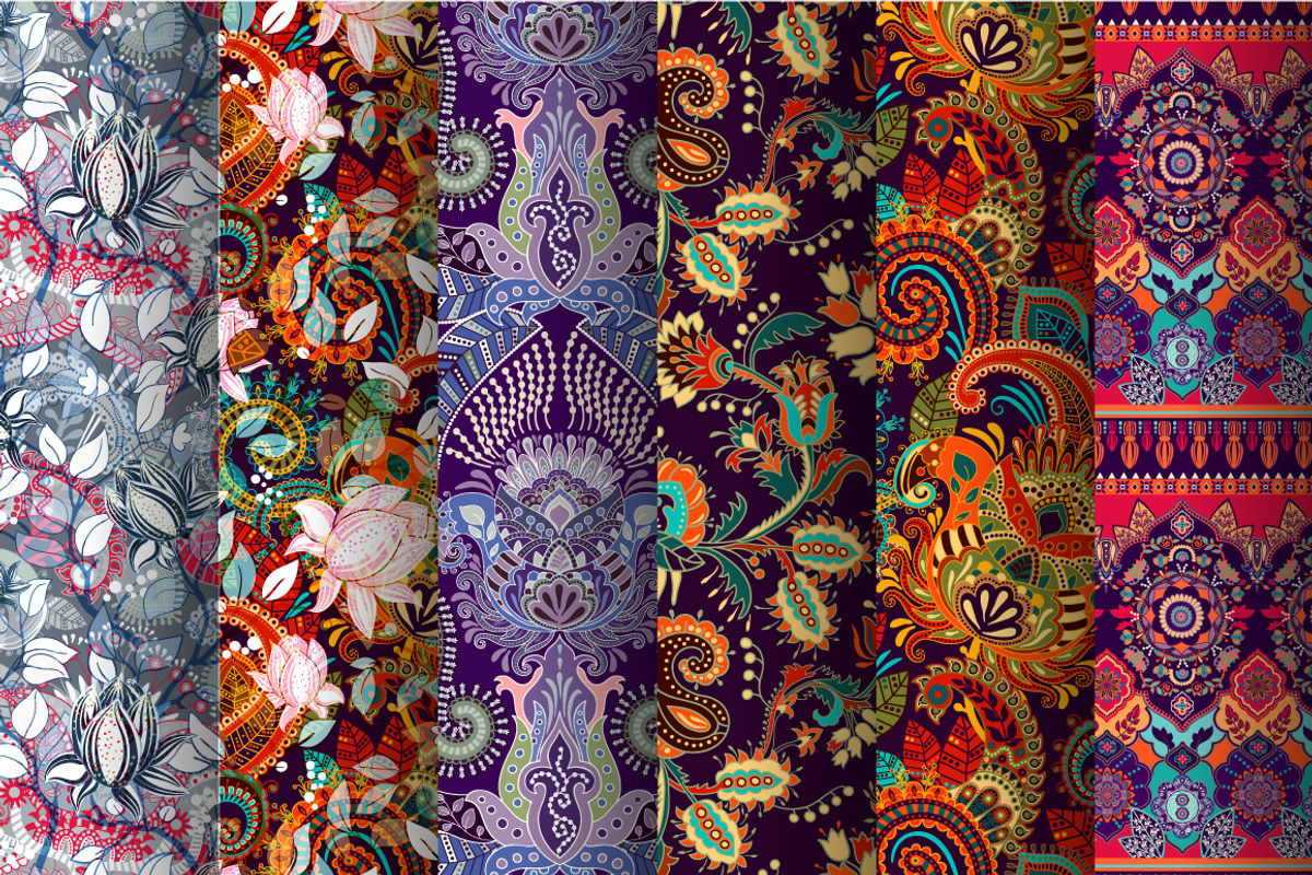 SET of Floral Patterns, a Pattern Graphic by Sunny_Lion (Photo 1 of 7)