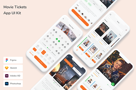 Movie Tickets App UI Kit, an UI Kit Template by Betush