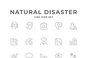 Set line icons of natural disaster, an Outline Icon by motorama (Thumbnail 1 of 2)
