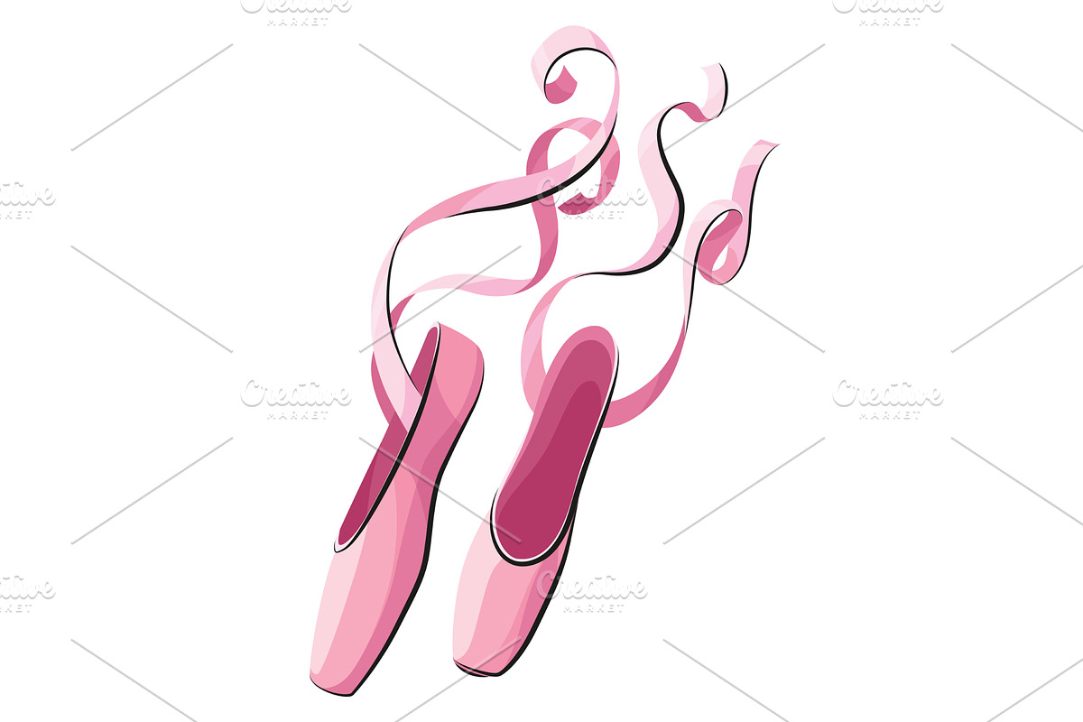 Ballet accessorie. Pink pair of, an Illustration by the8monkey