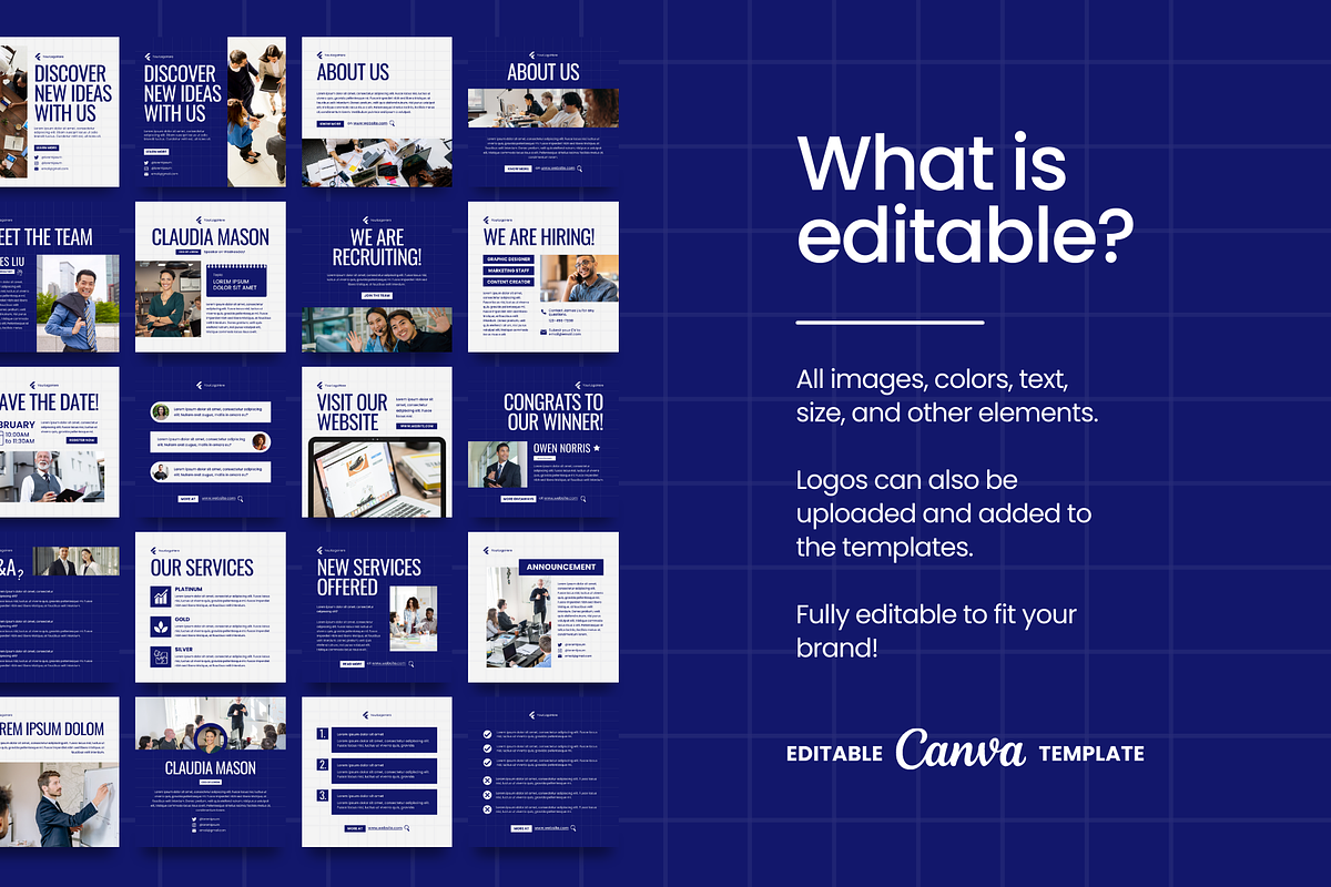 Social Media Kit | IG, FB, LinkedIn, a Social Media Template by Studio B | Canva Template (Photo 7 of 13)