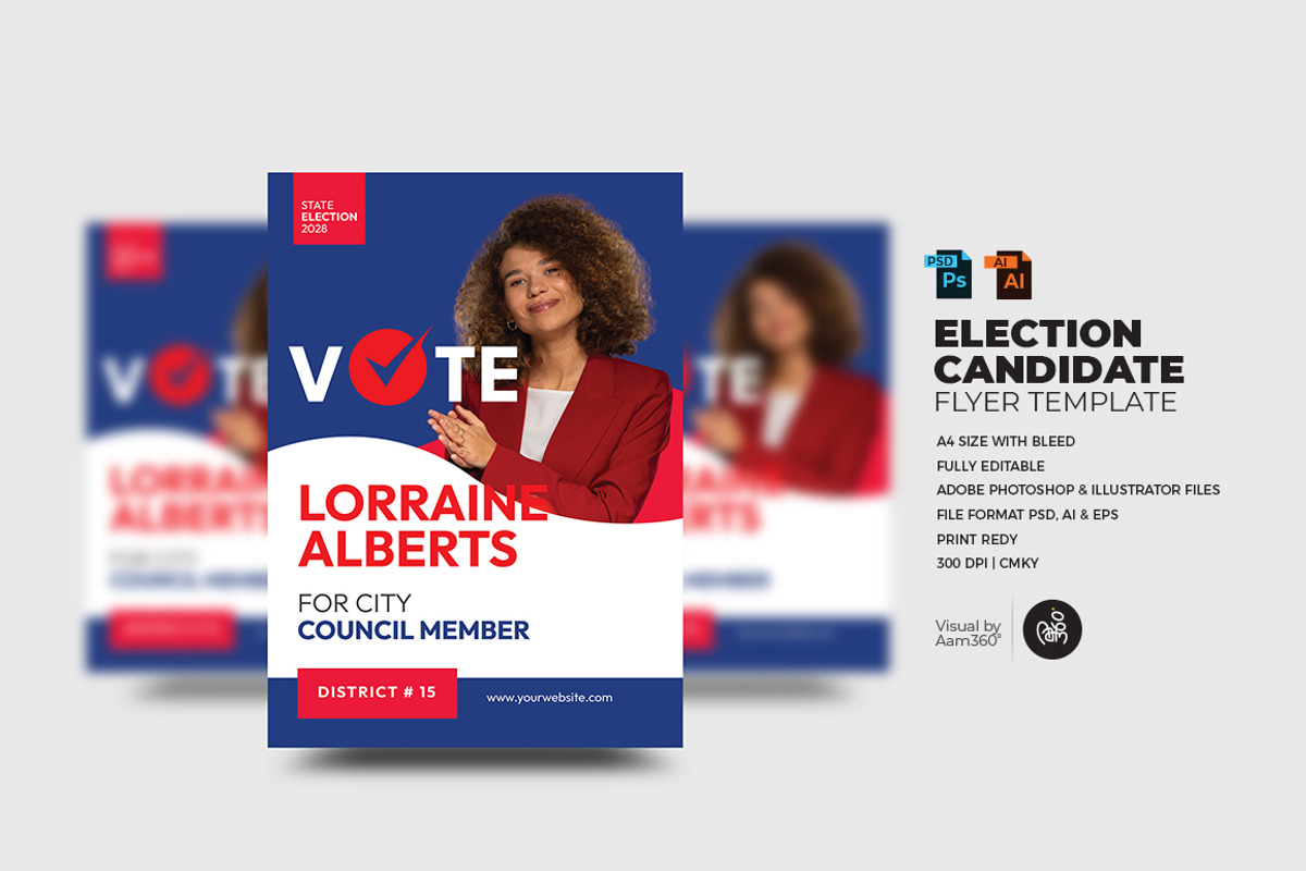 Election Candidate Flyer Template, a Flyer Template by Aam360 ...
