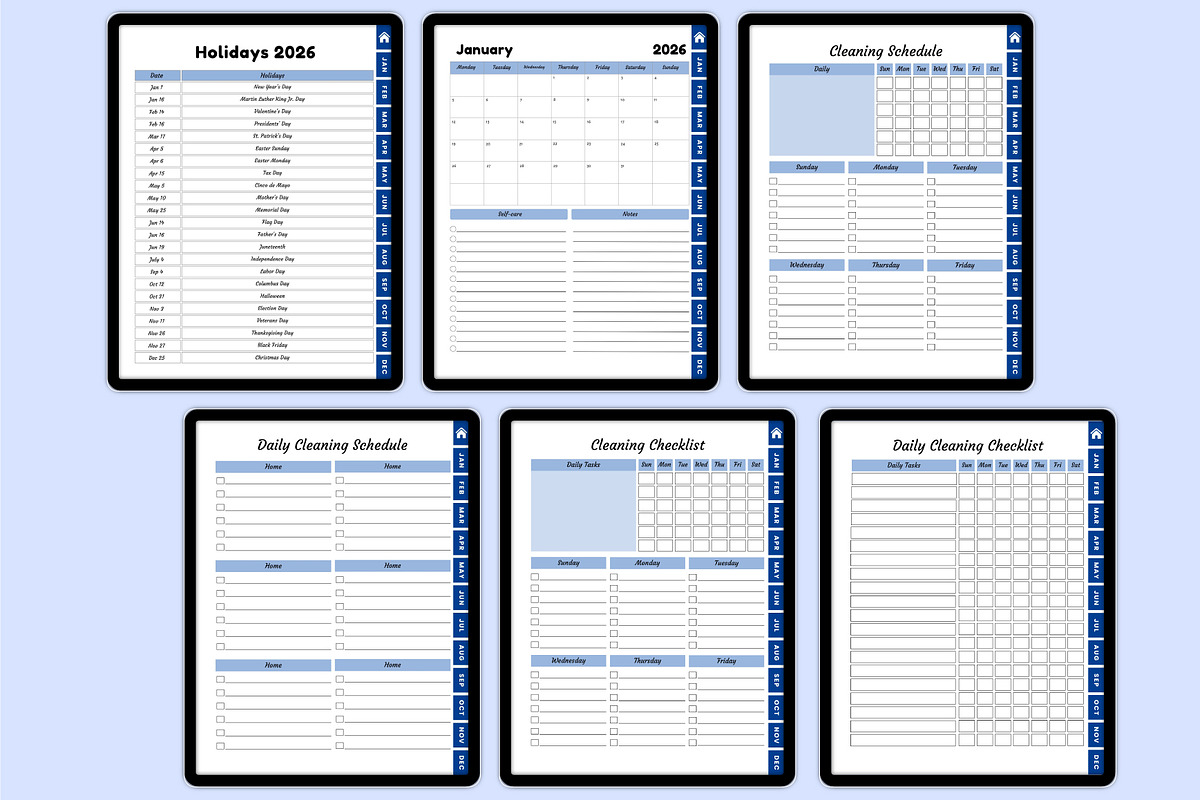 Digital 2026 Cleaning Workbook, a Stationery Template by Shumaya (Photo 2 of 4)