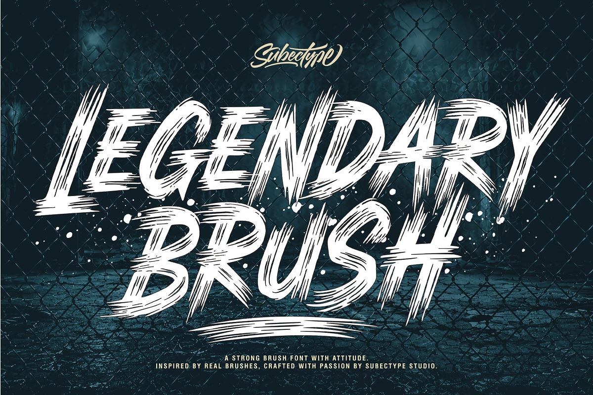 Legendary Brush - Urban Brush Font, a Blackletter Font by Subectype Studio (Photo 1 of 8)