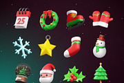 Christmas 3D Icons, an Object 3D Model by Rakata Studio (Thumbnail 5 of 6)