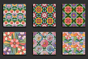 Stained Glass Pastel Floral Patterns, a Pattern Graphic by protabsorkar11 (Thumbnail 2 of 4)