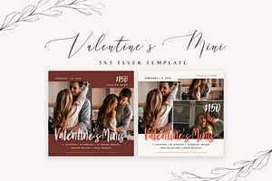 Valentine’s Mini Flyer Template 5x5, a Social Media Template by molly ho studio
