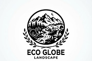 60 Eco Globe Landscape Silhouette, a Technology Illustration by Amazin_art (Thumbnail 17 of 29)