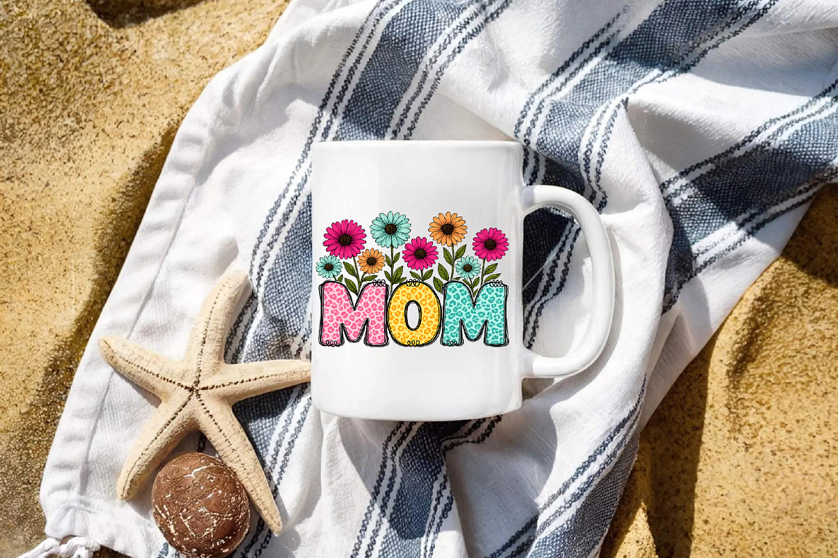Retro Mom PNG, Mama Floral Flower De, an Illustration by Libby Wishes (Photo 3 of 5)
