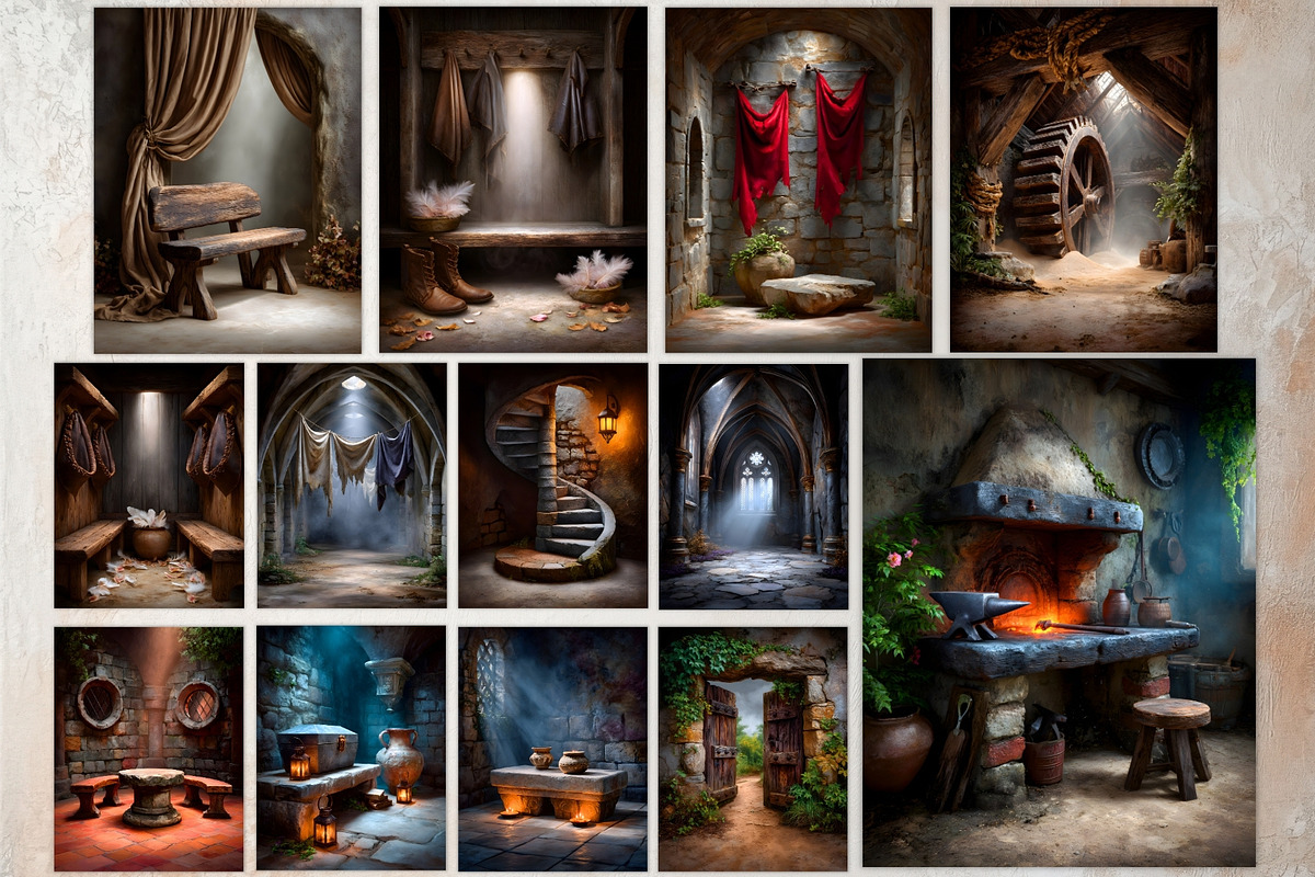 Medieval Fantasy Backgrounds, a Background Graphic by ThatsDesignArt (Photo 5 of 11)