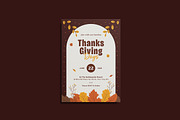 Browny Thanksgiving Days Invitation, an Invitation Template by iDoodle Studio (Thumbnail 2 of 4)