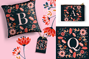 Sochi Floral Monograms, a Pattern Graphic by Werlang Paper (Thumbnail 2 of 5)