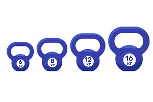 Gymnastic kettlebells with different, a Sport Illustration by Vectorbuum