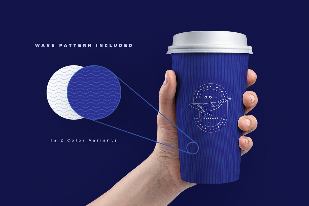 Polygonal Whale Logo Set, a Branding & Logo Template by blauananas (Photo 7 of 9)