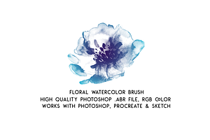 Watercolor Floral Brush