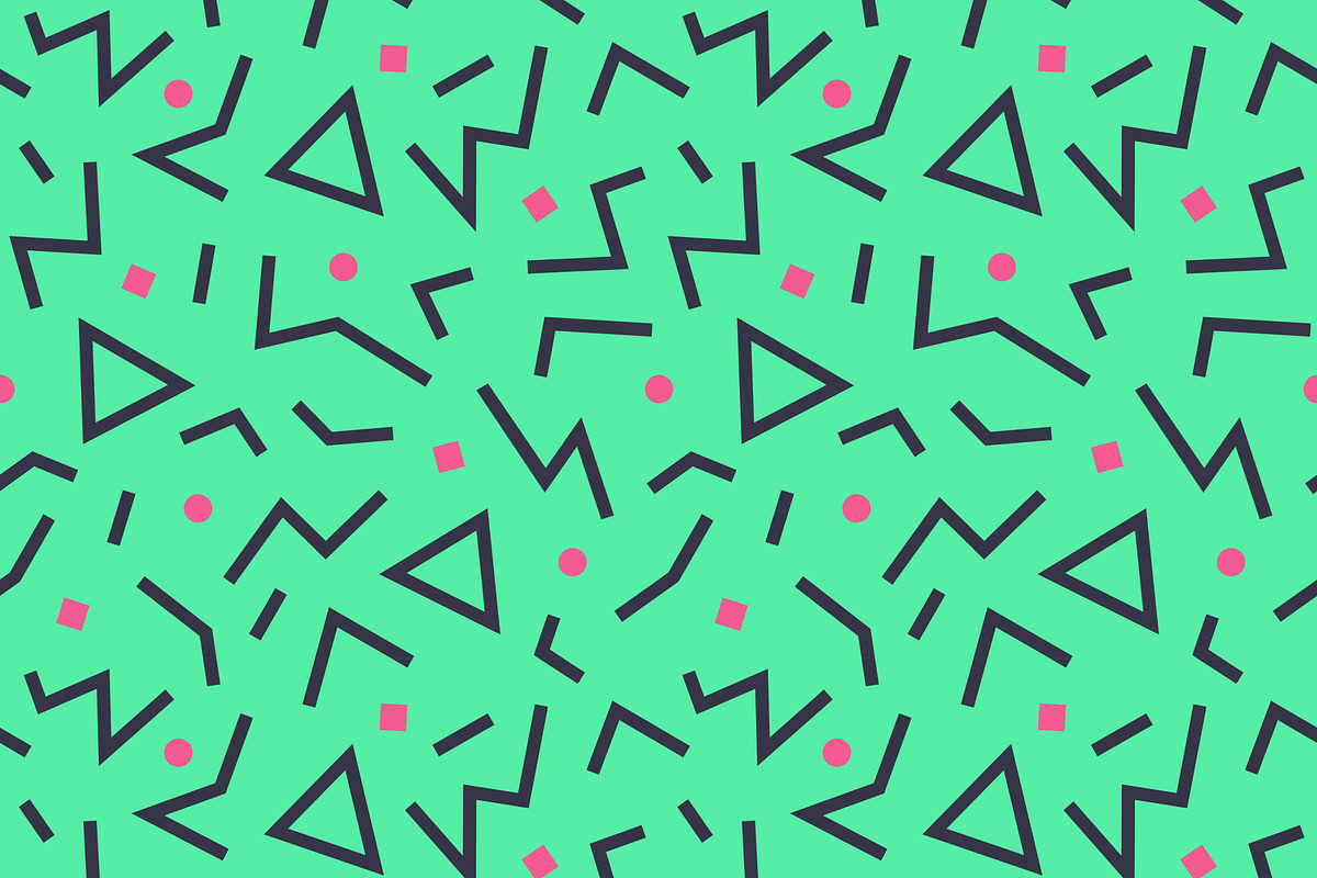 seamless pattern 80s. Vector., a Pattern Graphic by Dolvalol