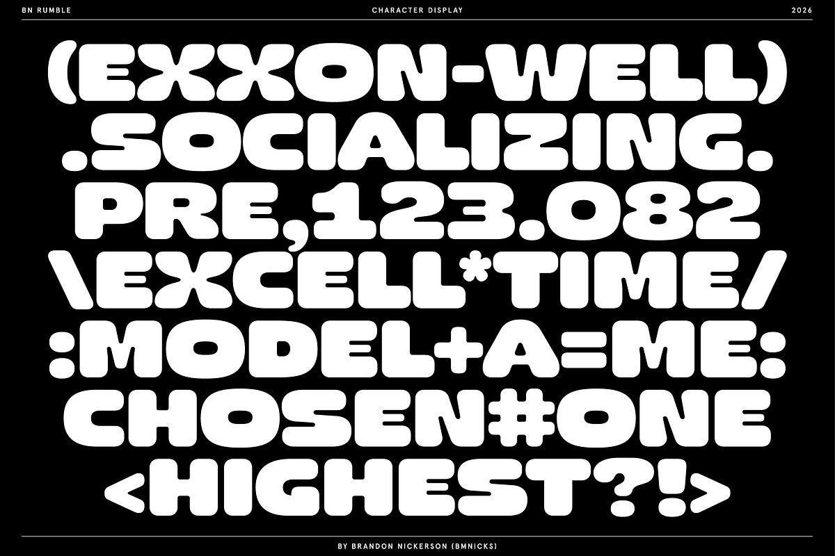 BN Rumble, a Sans Serif Font by Bnick (Photo 10 of 16)