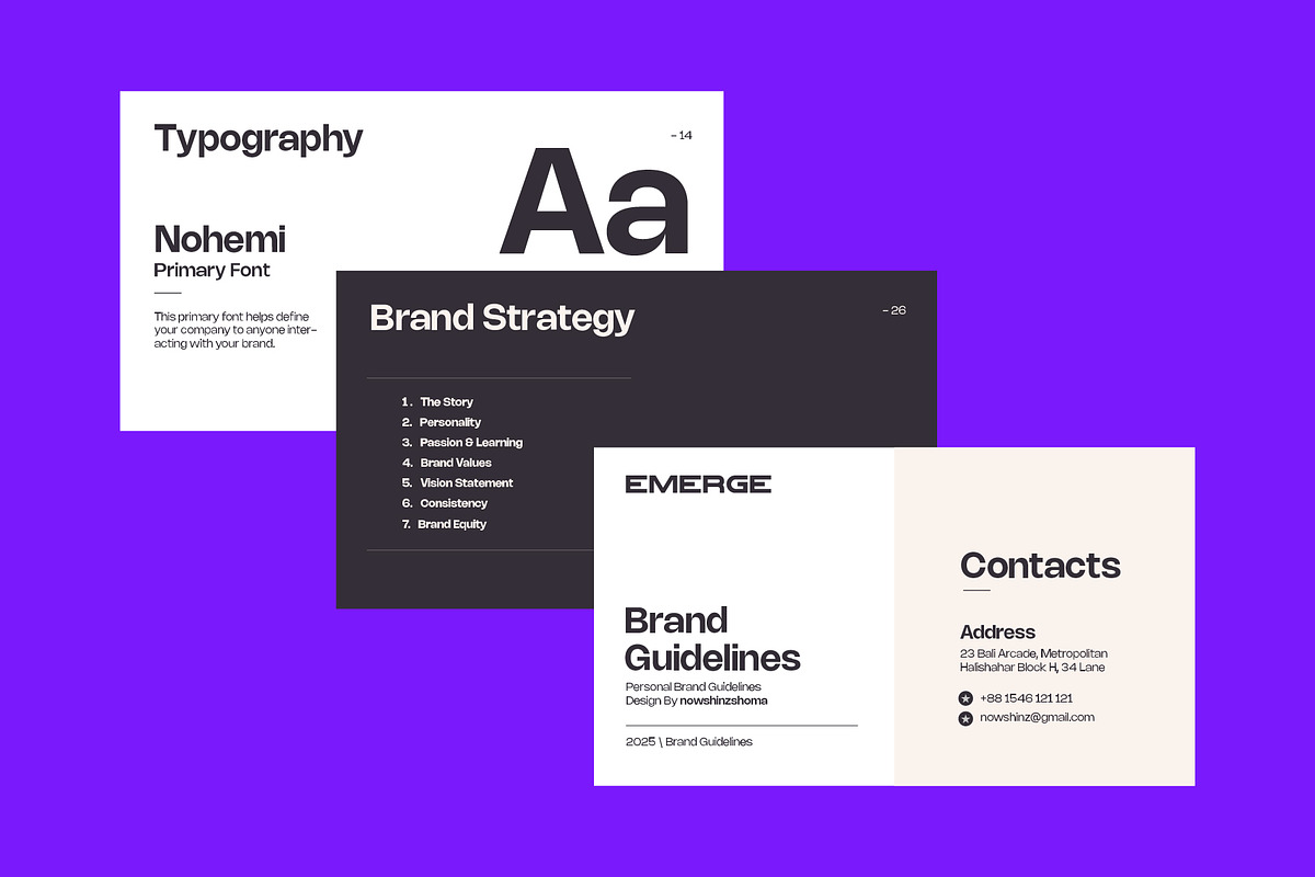 Brand Guidelines 2025, a Branding & Logo Template by Nowshinz Shoma (Photo 7 of 8)