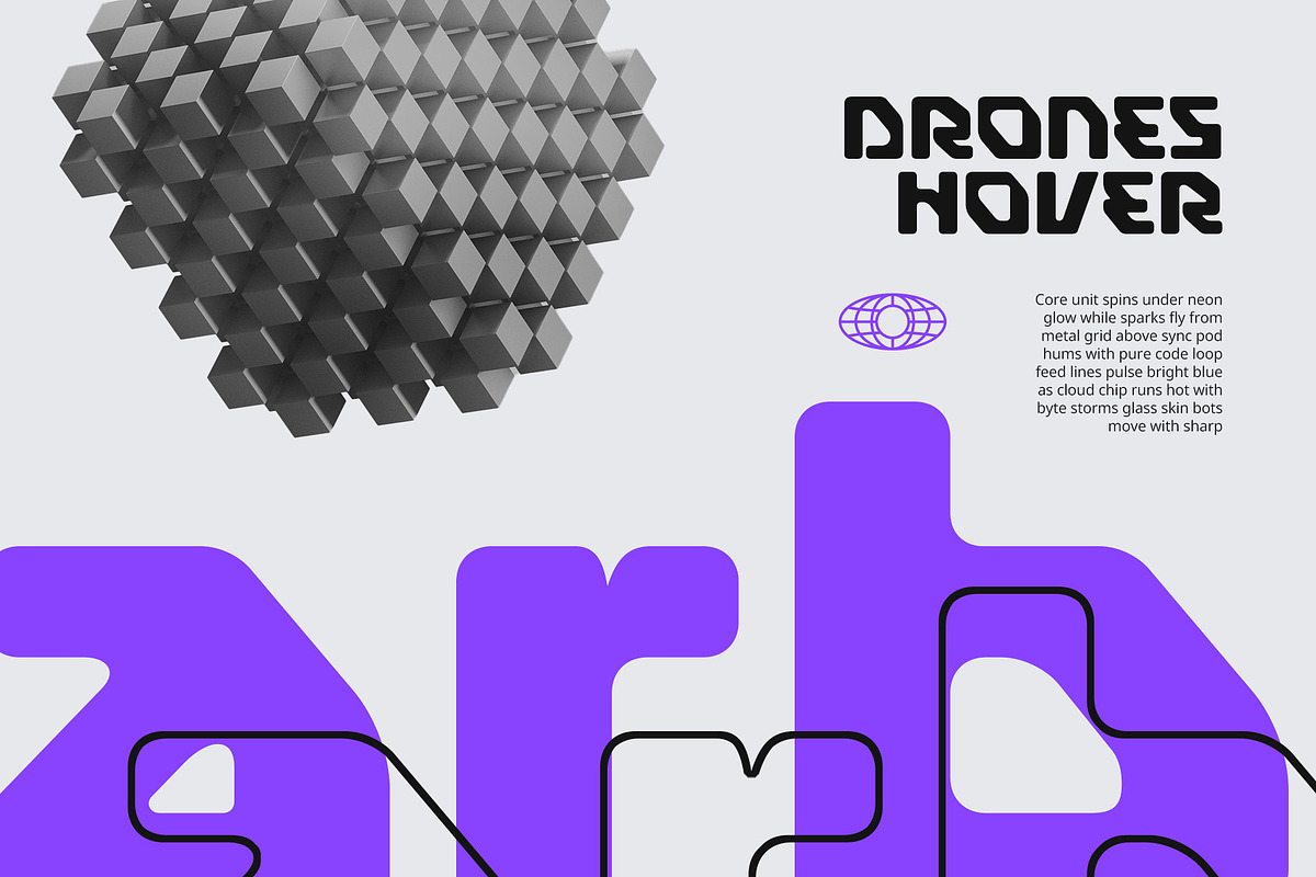 CS Elroy – Techno Font, a Sans Serif Font by Craft Supply Co. (Photo 6 of 8)