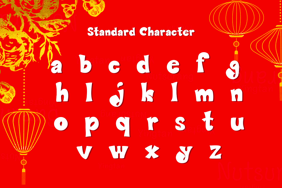 Chinese New Year Font, a Handwritten Font by N Nakorn Creative (Photo 4 of 10)