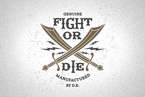 Vintage Label Fight Or Die