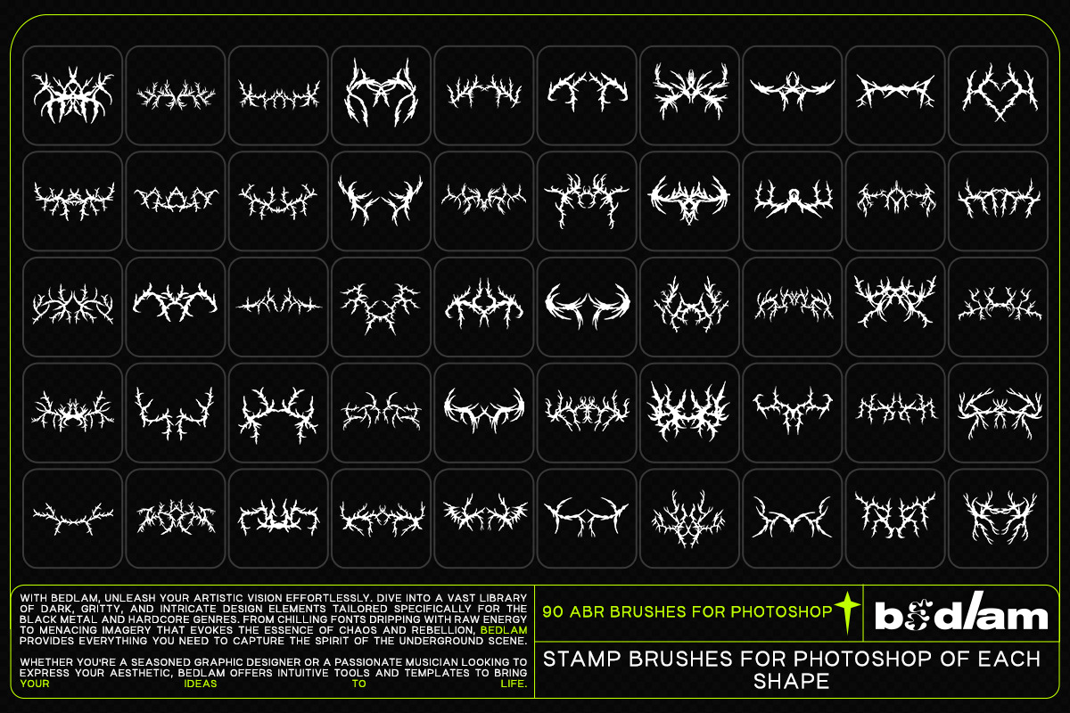 Bedlam - Vector Shapes, Brushes, PNG, a Graphic by saintricchi (Photo 6 of 8)
