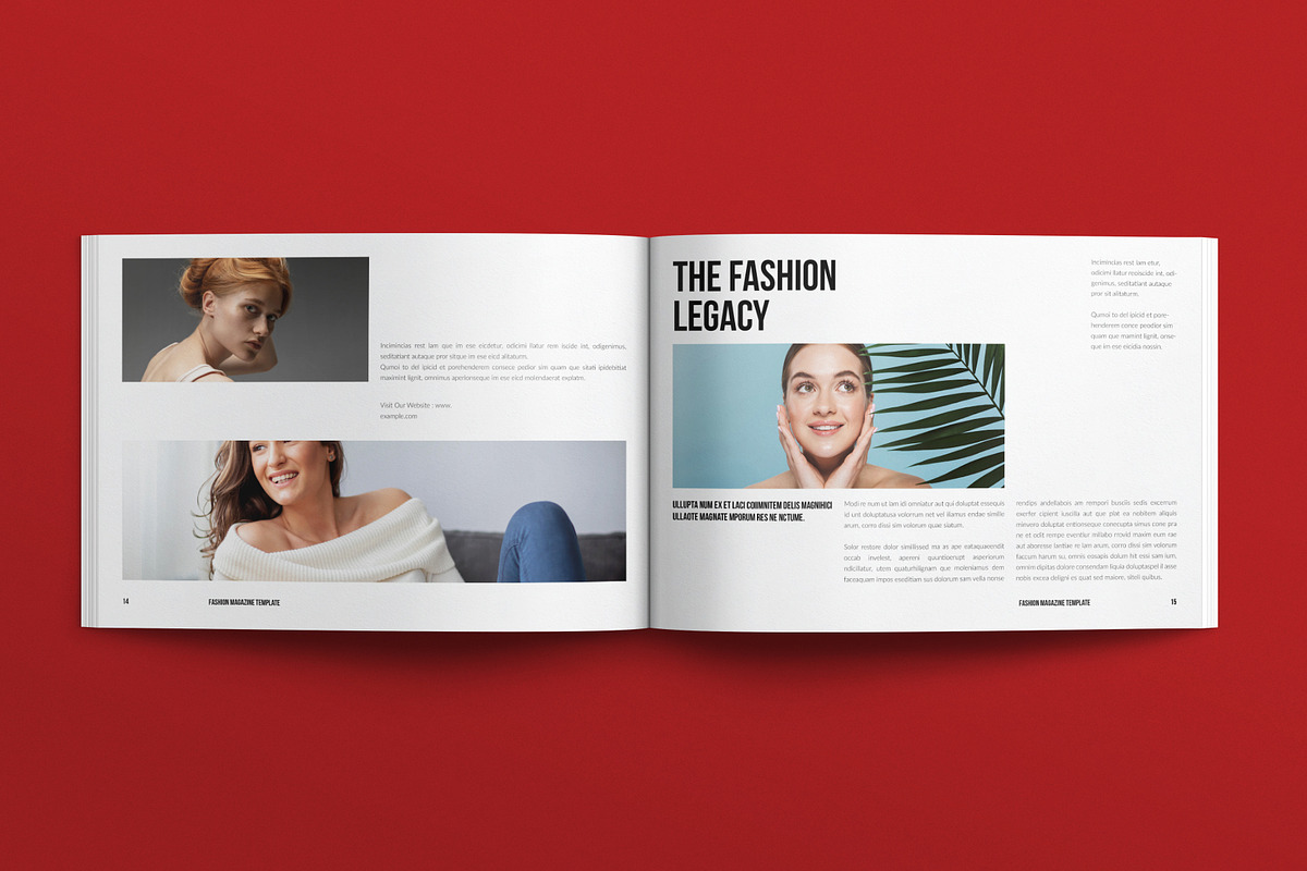 Fashion Magazine Template Landscape, a Brochure Template by E-Type (Photo 6 of 7)