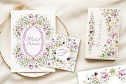 Summer Flowers Watercolor Clipart, a Decorative Illustration by LenArt (Thumbnail 5 of 14)
