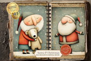 Quirky Santa Printable Christmas, a Seasonal Illustration by Nicole Branger Art (Thumbnail 1 of 15)