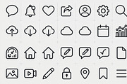 41 Vector Outline Social UI Icons, an Outline Icon by adenpinkstore (Thumbnail 3 of 20)