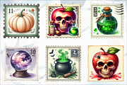 Halloween Postage Stamp Sublimation, a Graphic by designcity5 (Thumbnail 3 of 5)