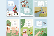 Illustrated Wall Calendar 2026, a Stationery Template by Ollyta May (Thumbnail 2 of 8)