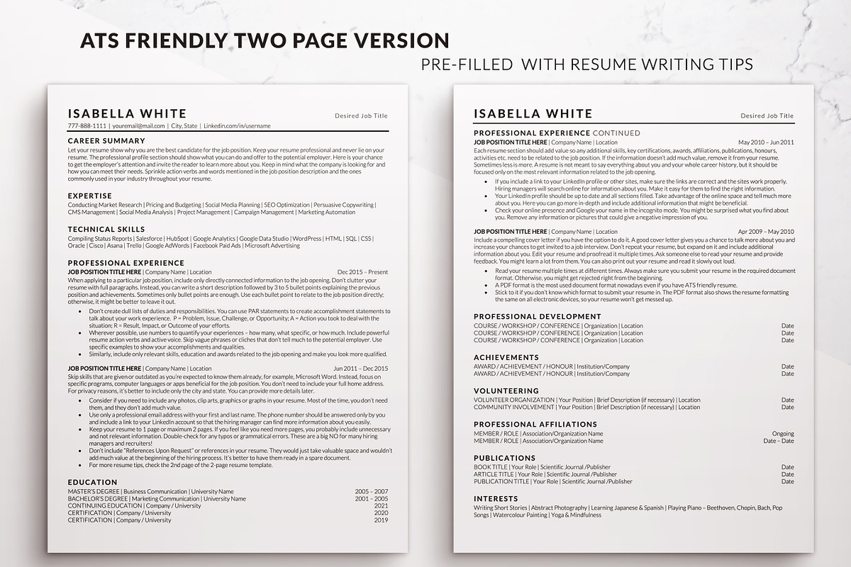 ATS Friendly Resume Template, a Resume Template by BestResumes.Co (Photo 3 of 9)