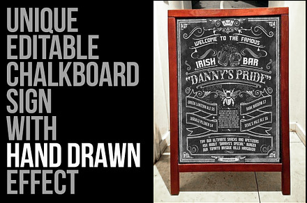 Sketched Chalkboard Menu Design Kit