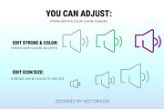 Audio and Video outline icon set, an Outline Icon by Icons (Thumbnail 3 of 3)