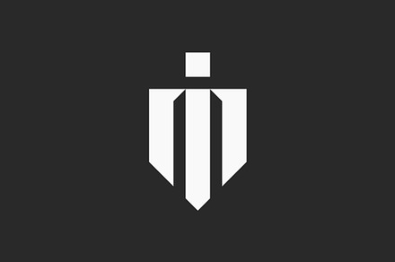 Initial letters I shield logo design