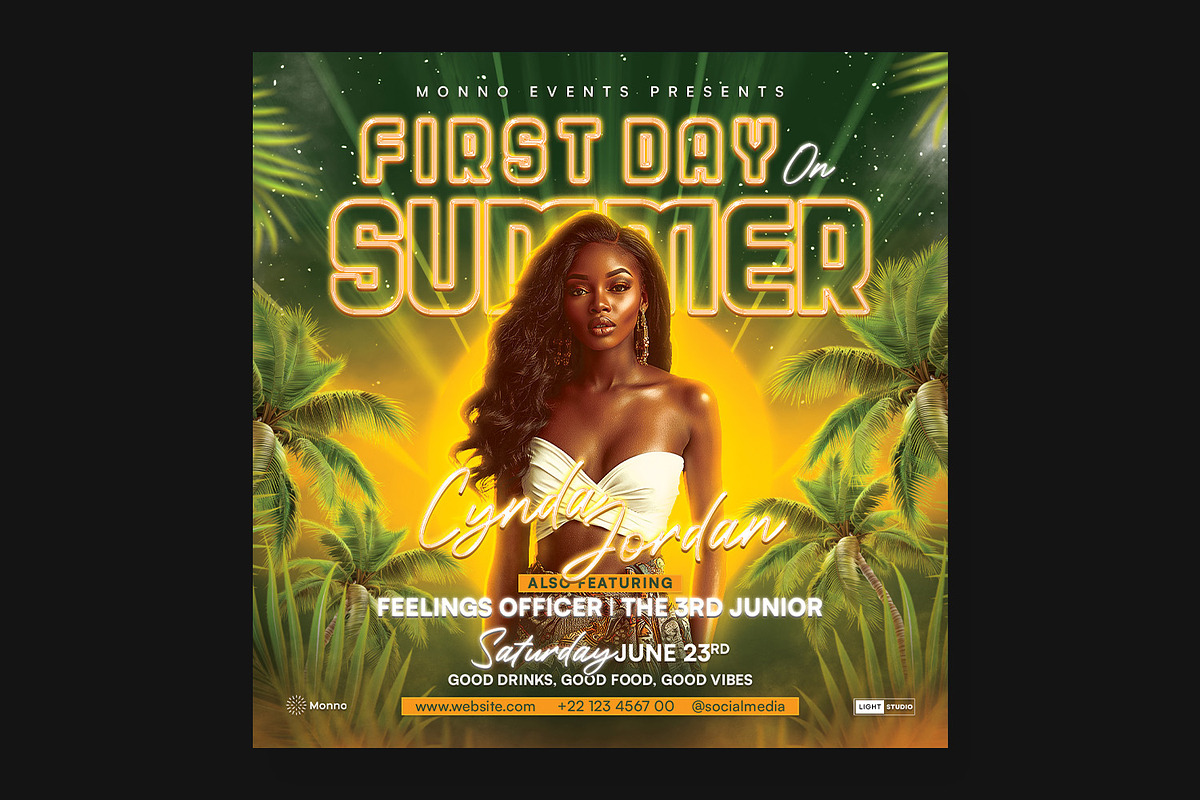 Summer Party Flyer Template PSD, a Flyer Template by Bornx Design (Photo 4 of 5)