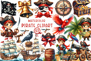 Pirate clipart - Watercolor, an Illustration by CreationArt (Thumbnail 1 of 5)