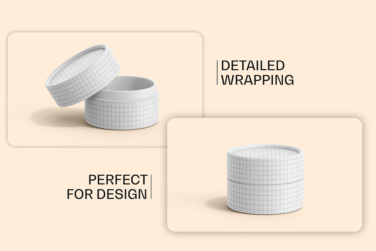 Kraft Cylinder Paper Tube Mockup, a Packaging Mockup by Ram Studio LLC (Photo 7 of 12)