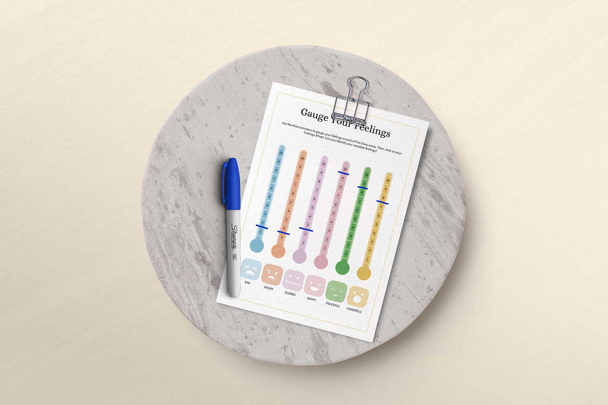 Feelings Wheel Canva Templates, a Templates & Theme by Miri Campbell (Photo 5 of 8)
